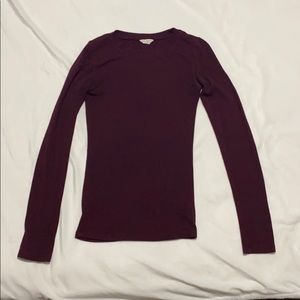 Maroon long sleeved top